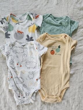 4 Pack Carter's Onesies 6m Size
